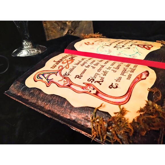 AWAKENING Spell ACCELERATE TIME Spell Book Halloween Spooky Witch Spell Decor - Picture 3 of 9